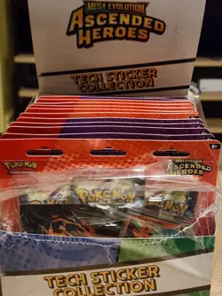 Pokemon Ascended Heroes Tech Sticker Collection- Box Of 12 - Image 1