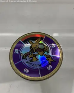 Lot of 3 Vintage Pokemon Holofoil Hasbro Battling Coin Game Coins w/ Alakazam - Image 2