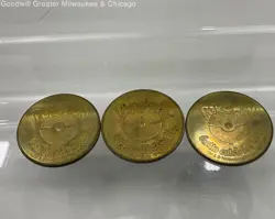 Lot of 3 Vintage Pokemon Holofoil Hasbro Battling Coin Game Coins w/ Alakazam - Image 5