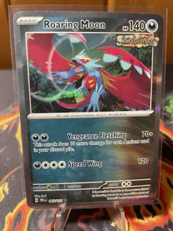 Roaring Moon Reverse Holo 65/131 - Pokemon TCG Sv: Prismatic Evolutions MINT - Image 1