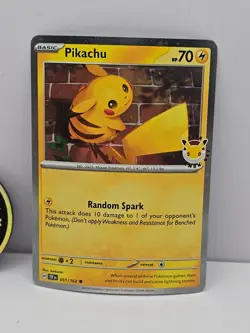 Pikachu 051 /162 Stamped 2026 Pokemon Day 30 Promo TCG With Coin - Image 2