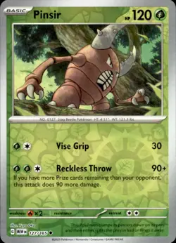 Pokemon Pinsir Uncommon Reverse Holo MEW 127/165 NM - Image 1