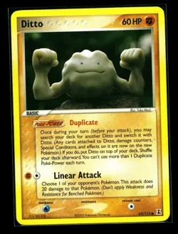 VINTAGE 2005 POKEMON DITTO (Geodude) 62/113 Ex DELTA SPECIES-REGULAR- LP (G12) - Image 1