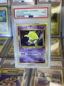 1999 Pokemon Japanese #9 Drowzee Bulbasaur Deck PSA 9 Mint - Image 1