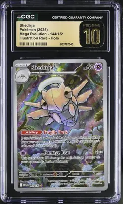 Shedinja *CGC PRISTINE 10* Illustration Rare *Mega Evolution* #144 * Pokemon - Image 1