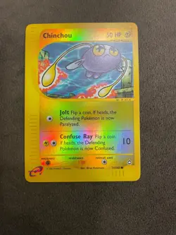 Chinchou 71/147 Aquapolis Reverse Holo eReader English Pokemon TCG NM - Image 1