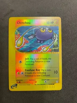 Chinchou 71/147 Aquapolis Reverse Holo eReader English Pokemon TCG NM - Image 2