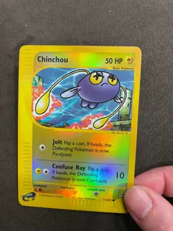 Chinchou 71/147 Aquapolis Reverse Holo eReader English Pokemon TCG NM - Image 3