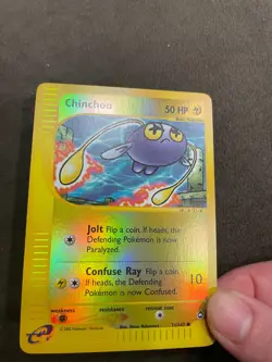 Chinchou 71/147 Aquapolis Reverse Holo eReader English Pokemon TCG NM - Image 4