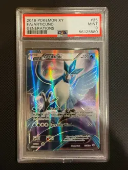 2016 Pokemon XY Generations #25 Full Art Articuno PSA 9 - Image 1