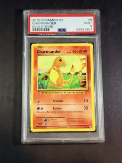 Charmander Pokemon Xy Evolutions 9 NM PSA 9 - Image 1