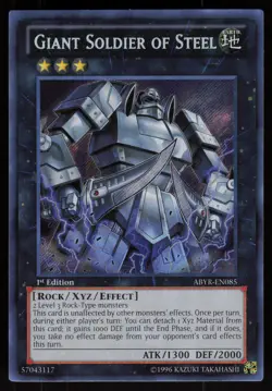 Giant Soldier of Steel ABYR-EN085 Secret Rare Abyss Rising 1st Edition Yu-Gi-Oh - Image 1