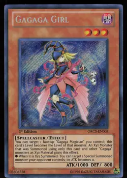 Gagaga Girl ORCS-EN003 Secret Rare Order of Chaos 1st Edition Yu-Gi-Oh - Image 1