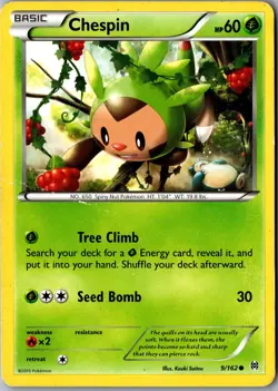 Chespin (9) 9/162 Common XY - BREAKthrough LP Pokemon Card - Image 1