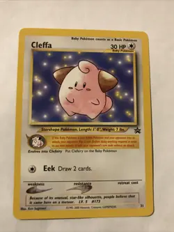 CLEFFA Pokemon Card - WOTC Promo - Black Star - #31 - NM - Image 1