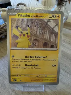 IN HAND | Pikachu At The Museum Natural History Museum Jumbo Pokemon Promo Card - Image 1