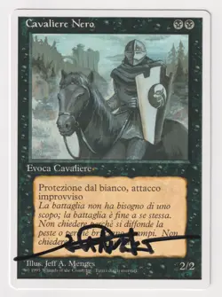 Signed Italian Black Knight Proof LP 4th Edition Artist Jeff A. Menges MTG AP! - Image 1