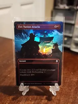 MTG Fire Nation Attacks (Borderless) Foil Avatar: The Last Airbender # 299 NM - Image 1