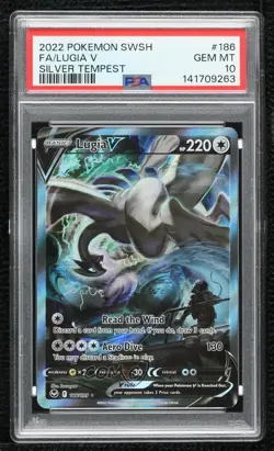 Lugia V Ultra Rare Pokemon Sword & Shield Silver Tempest PSA 10 GEM MT - Image 1