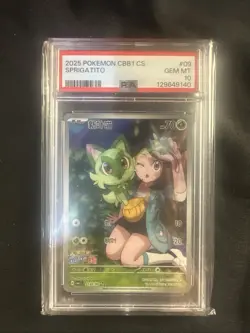 2025 POKEMON SIMPLIFIED CHINESE CBB1 C-GEM PACK VOL 1 #09 SPRIGATITO PSA 10 - Image 1