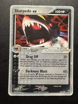 Pokemon TCG Sharpedo EX Deoxys Holo Card 104/107 - Image 1