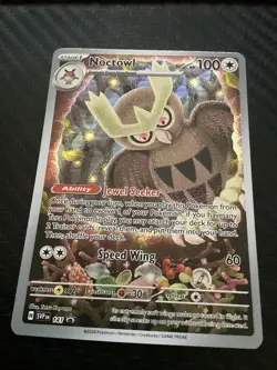 Pokemon Noctowl SVP 141 Stellar Crown Full Art Holo Black Star Promo NM - Image 2