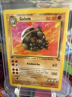 Pokemon TCG Golem 36/62 Fossil Set 1st Edition Uncommon Card Never Played, NM! - Image 1