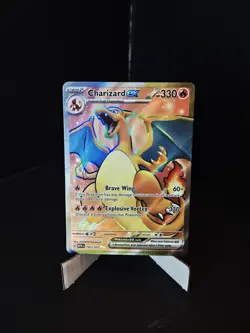 Pokemon TCG Charizard EX 183/165 SCarlet & Violet 151 Full Art English NM Card C - Image 2