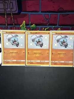 Pokemon TCG Rockruff SV23/SV94 Hidden Fates Shiny Holo Rare Card NM Lot Of 5 - Image 2