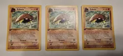 Lot of 3 - Kabuto 50/62 Pokemon TCG 1st Edition Fossil - All NM - WOTC 1999 - Image 1