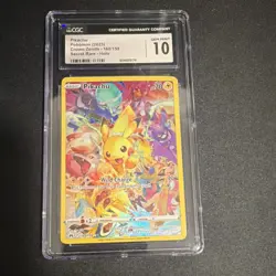 Pokemon Pikachu 160/159 Crown Zenith CGC 10 Secret Rare Holo 2023 - Image 1