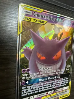 Pokemon TCG Gengar & Mimikyu GX Sun & Moon - Team Up 53/181 Holo Ultra Rare - Image 3