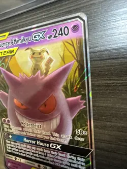 Pokemon TCG Gengar & Mimikyu GX Sun & Moon - Team Up 53/181 Holo Ultra Rare - Image 5
