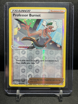 Professor Burnet Trainer SWSH167 Professor Program Stamped Pokemon 2021 NM - Image 1