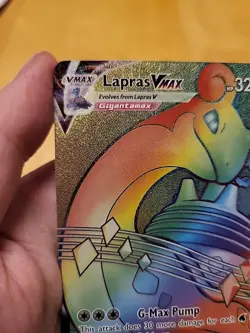 Pokemon TCG Lapras VMAX Sword & Shield Base Set 203/202 Holo Ultra Rare NM - Image 3
