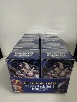 8x ONE PIECE TCG OP-14: The Azure Sea’s Seven - Double Pack Set Vol. 9 Display - Image 1