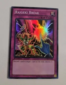 Yugioh Raigeki Break LCYW-EN286 Super Rare 1st Edition Lightly Played Card - Image 1