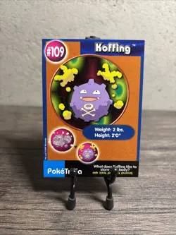Koffing 109 Pokemon Burger King PokeTrivia Trading Card-Fast Shipping-LP!! - Image 1