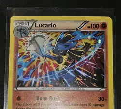 Lucario XY140 Blister Exclusive Cosmos Holo Promo X&Y Pokemon Card NM - Image 2