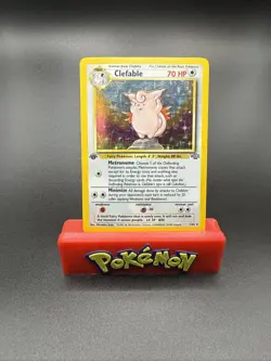 Clefable 1/64 1st Edition Holo Rare Pokemon TCG Jungle HP Card - Image 1
