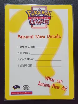 Ancient Mew Holo 2000 movie promo card pokemon TCG w/ original movie league card - Image 5