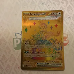 Terapagos EX Prismatic Evolutions 180/131 Secret Rare Card Gold - Image 1