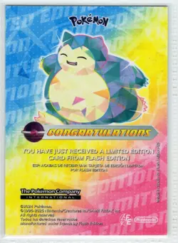 SNORLAX - Cracked Ice Holo * Blue Pokedex Card - Limited Edition Flash Box Hit - Image 2