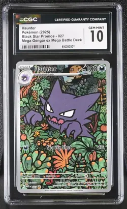 2025 CGC 10 Graded Pokemon Haunter 027 Mega Gengar EX Mega Battle Deck - Image 1