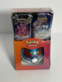 Pokemon TCG: Paldean Fates Mini Tins With Pokeball Sam’s Club - Sealed - New - Image 1