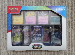 Pokemon Scarlet & Violet Paldean Fates 5 Mini Tins Costco Bundle - Image 1
