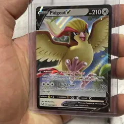 Pokemon Holo Pidgeot V 137/196 Ultra Rare Lost Origin Pokemon TCG NM Nintendo - Image 1