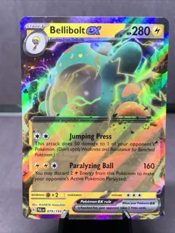 Pokemon TCG Bellibolt EX 079/193 Paldea Evolved Double Rare Holo NM/M 2023 - Image 1
