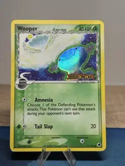 Wooper 71/101 Delta Species Ex Dragon Frontiers Stamped Reverse Holo Pokemon HP - Image 1