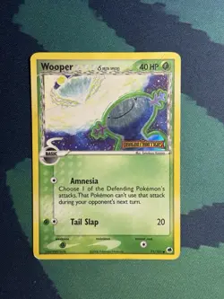 Wooper 71/101 Delta Species Ex Dragon Frontiers Stamped Reverse Holo Pokemon HP - Image 2